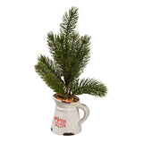 Pine Tree Decor - In Ceramic Pitcher