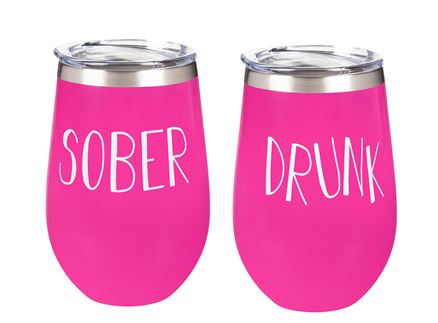 Wine Tumbler - Sober/Drunk