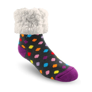 Pudus Classic Slipper Socks - Polka Dot Multi