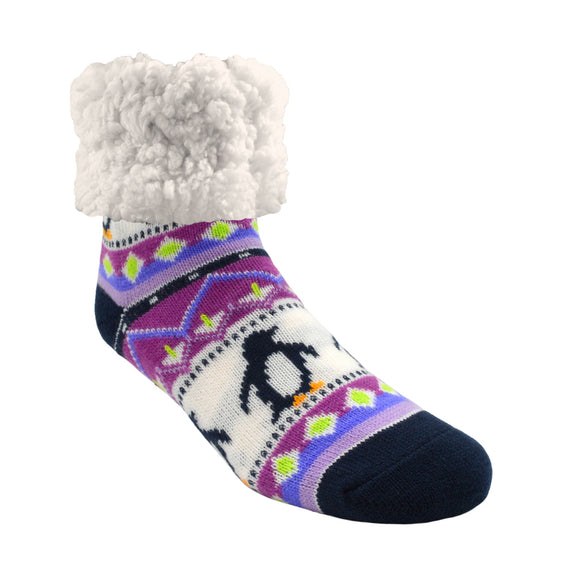 Pudus Classic Socks - Lilac Penguin