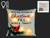 Pillow - Miracle of Christmas Cardinal LED