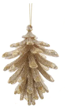 Ornament - Glitter Pinecone (Gold)