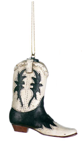 Ornament - Cowboy Boot (Black and White)