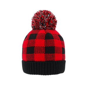 Hat - Lumberjack Red with Pom Pom (Kids)