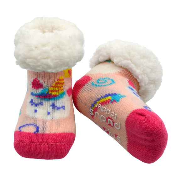 Pudus Classic Toddler Socks - Pink Unicorns