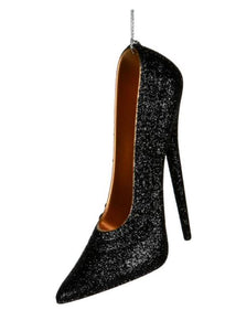 Ornament - Shoe (Black Glitter)