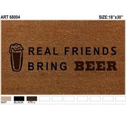 Door Mat - Real Friends Bring Beer