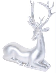 Reindeer Decor - Silver (Turned)