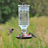 Hummingbird Feeder - Clear Antique Bottle