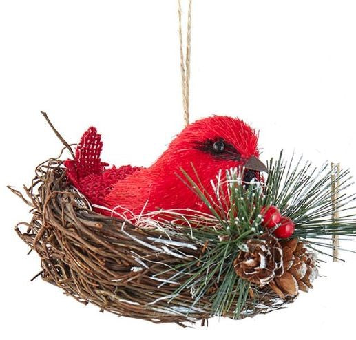 Ornament - Cardinal in Nest