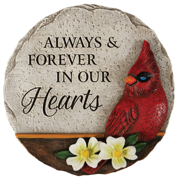 Garden Stone - Forever in Our Hearts Cardinal