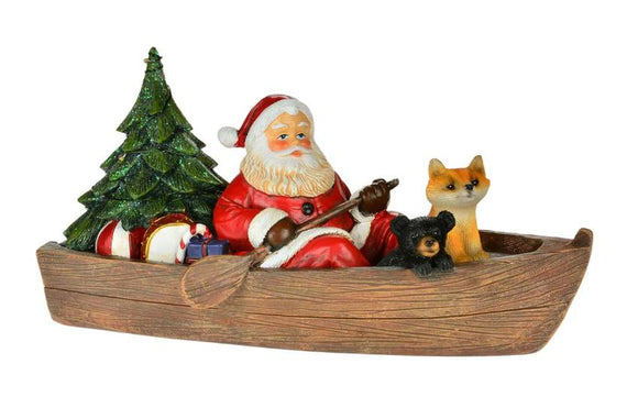 Santa Decor - Canoe with Animals