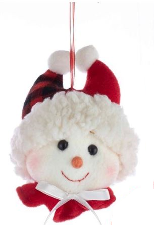 Ornament - Snowman Head (Mixed Hat)