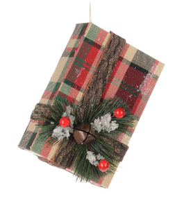 Ornament - Plaid Gift Box