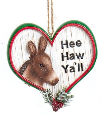 Ornament - Heart Donkey