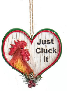 Ornament - Heart Rooster