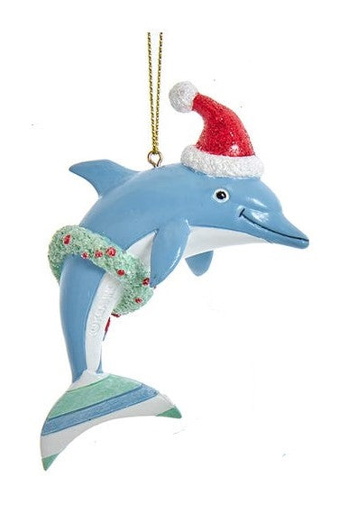 Ornament - Dolphin with Wreath