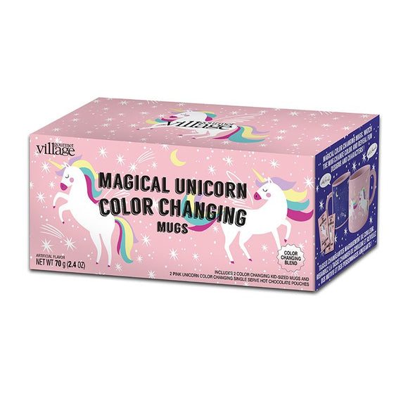 Colour Changing Mug Set - Unicorns with Hot Chocolate