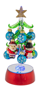 Light Up Tree with Ornaments - Blue