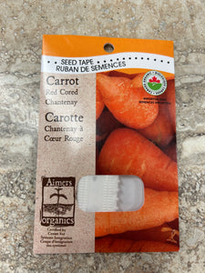 Seed Tape - Red Cored Chantenay Carrot Organic