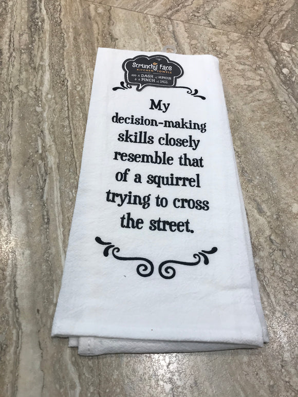 Tea Towel - Squirrel Crossing Street