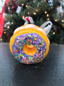 Ornament - Donut Purple with White Filling