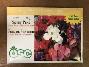 Sweet Peas - Royal Family Mixed Colours Jumbo Pack (Seeds)
