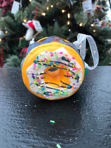 Ornament - Donut White with Chocolate Filling