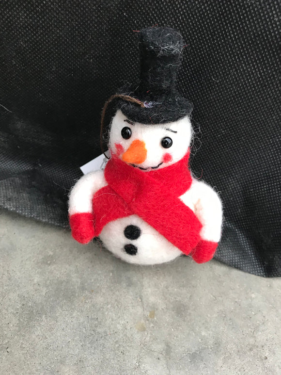 Ornament - Retro Snowman Top Hat