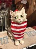 Ornament - Grey Cat with Scarf