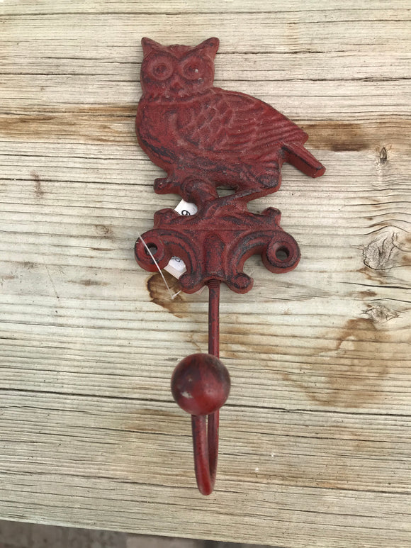 Wall Hook - Owl Red