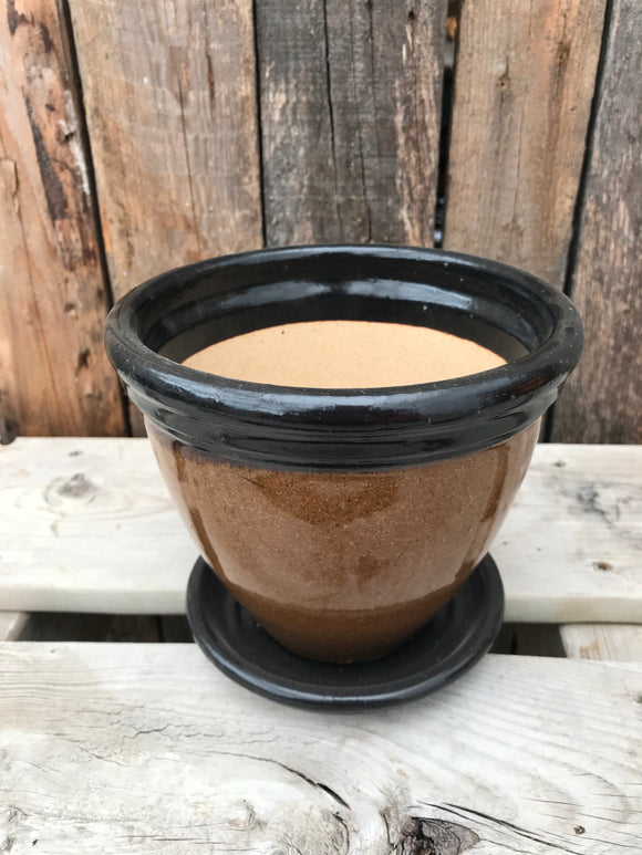 Pot and Saucer - Honey (Small)