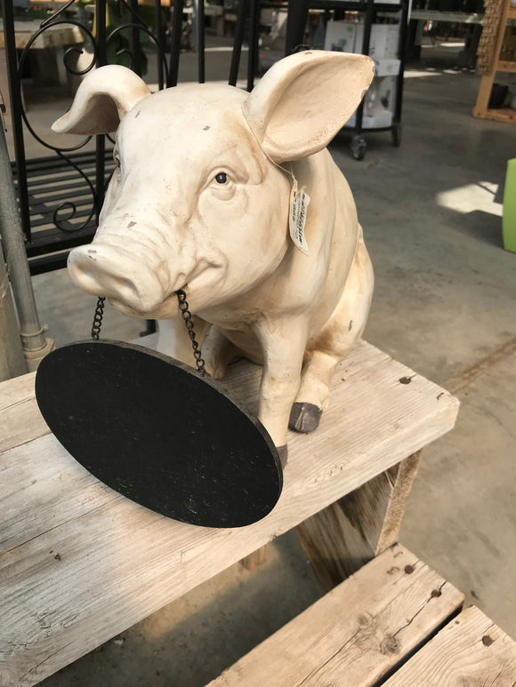 Pig Decor - With Chalkboard Sign