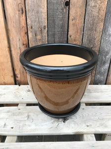Pot and Saucer - Honey (Large)