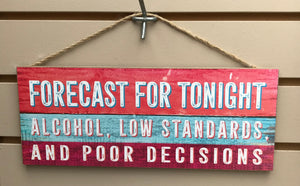 Wall Sign - Forecast for Tonight