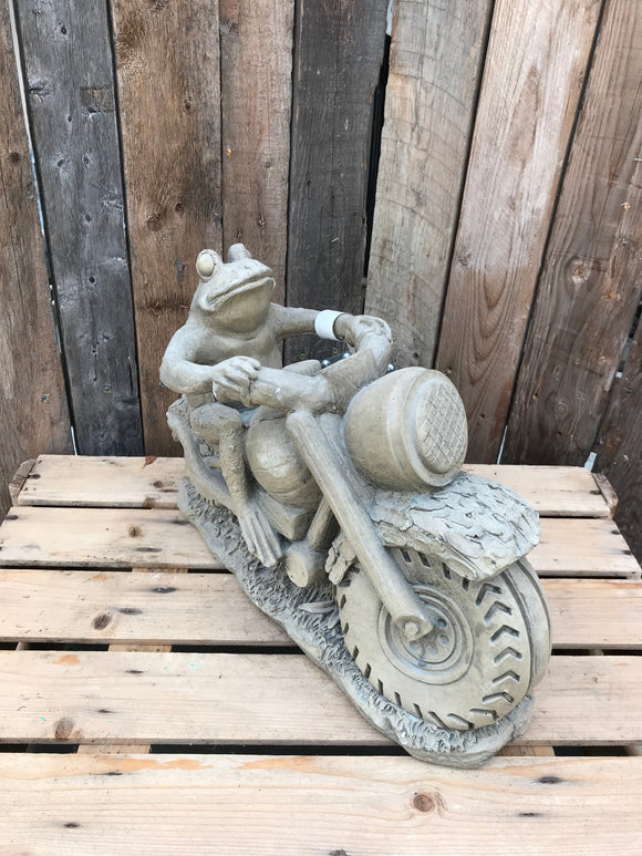Biker Frog Statuary
