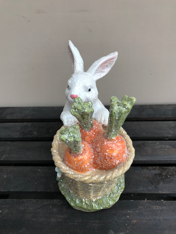 Easter Bunny - With Carrots in Basket