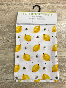 Tea Towel - Lemons and Bees