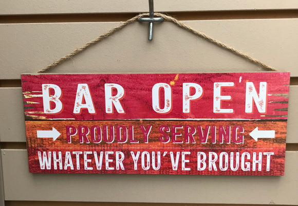 Wall Sign - Bar Open