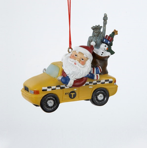 Ornament - Santa in Taxi