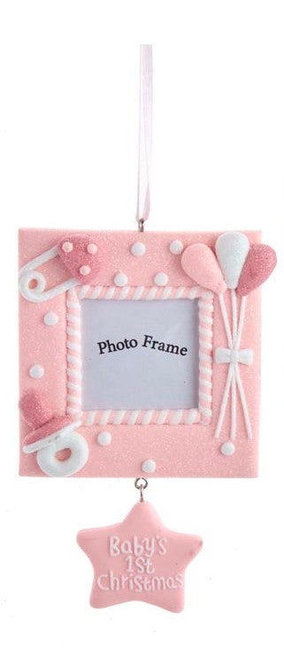 Ornament - Baby's First Christmas Photo Frame (Girl)