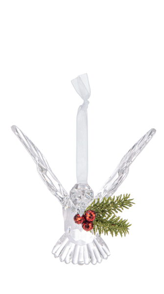 Kissing Crystal - Dove with Mistletoe in Beak