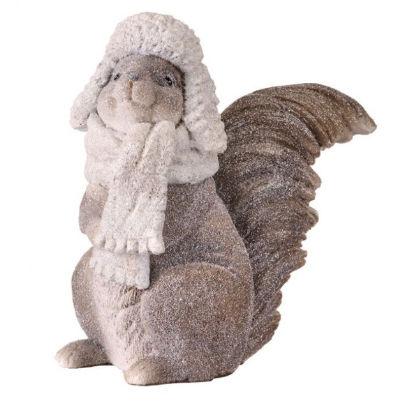 Squirrel - Wearing Hat and Scarf