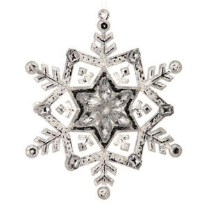 Ornament - Jeweled Snowflake (Clear)