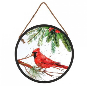 Ornament - Cardinal on Branch (Facing Left)
