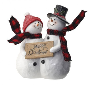 Snowman Couple - Merry Christmas
