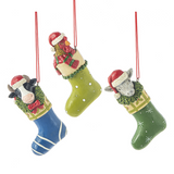 Ornament - Animals in Stockings (Assorted)