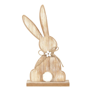 Bunny Rabbit - Natural Wood with Fluff Tail
