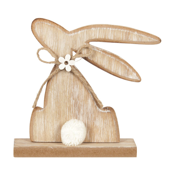 Bunny Rabbit - Natural Wood with Fluff Tail