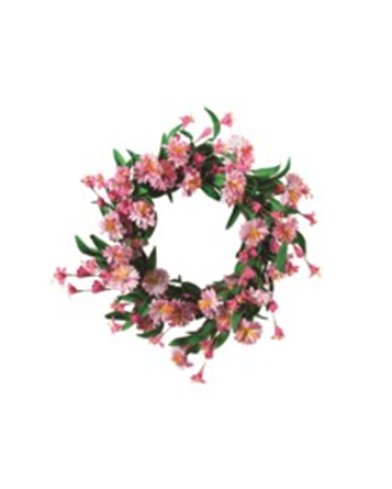 Wreath - Pink Flowers